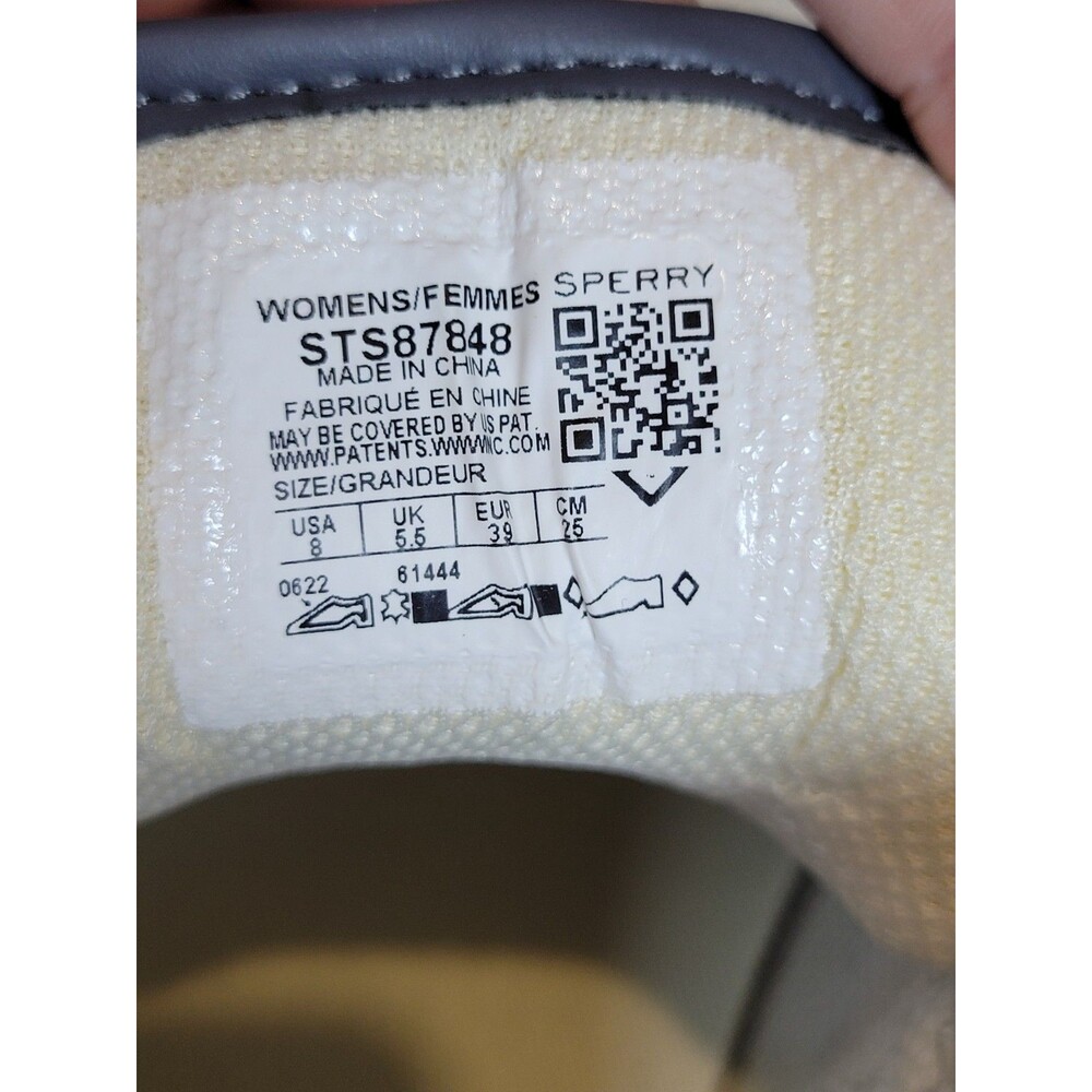 EUC Sperry Women's 8 Soletide Mid Seacycled Sneaker Beige Gray STS87848 Animal - Picture 8 of 8